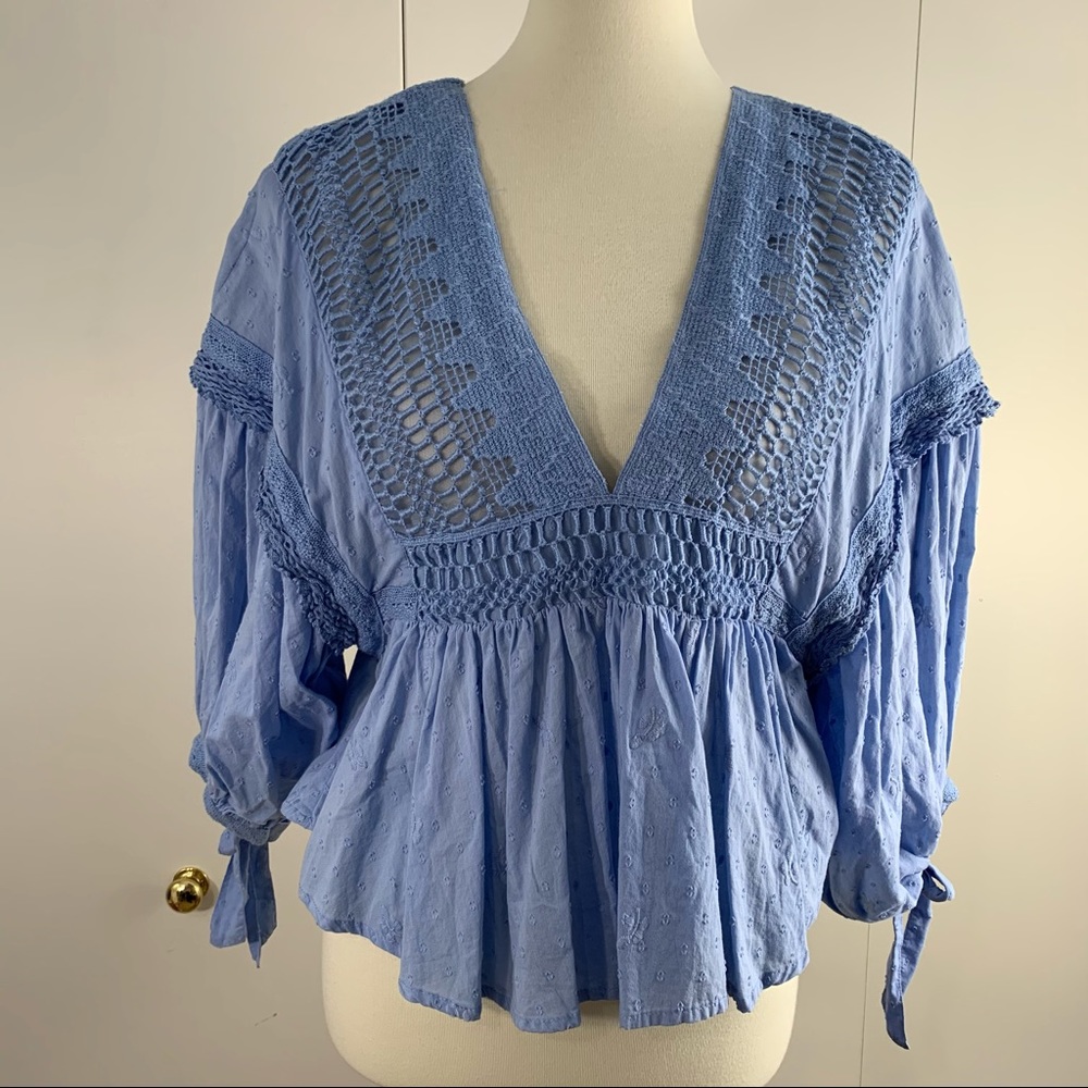 Free People Small blue top